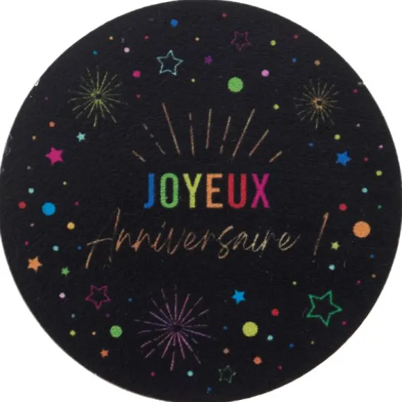 6 ballons "Joyeux Anniversaire" en latex - Diamètre 30 cm - Couleur au choix