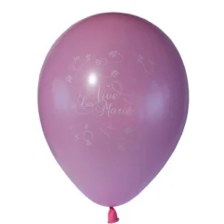 10 Ballons Vive les Mariés Couleur Rose