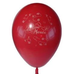 10 Ballons Vive les Mariés Couleur Rouge