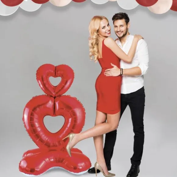 Ballon Totem en forme de cœur - 110 cm - Saint-Valentin - Collection Chéri Chérie