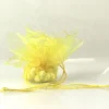 6 Ballotins en Tulle et Organdi "Julia" -  Jaune