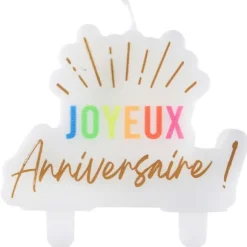 Banderole de 7 fanions "Joyeux Anniversaire" - 3 m - Collection Festicolor - Couleur au choix