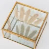 Boîte de fleurs séchées - Verre et Or