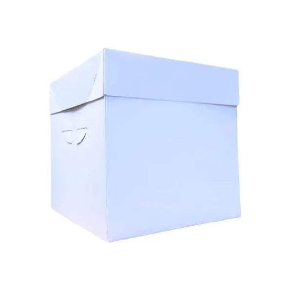 Boîte à gâteau blanche - 25,5 x 25,5 x 25 cm