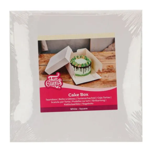 Boîte à gâteau blanche - 25 x 25 x 15 cm