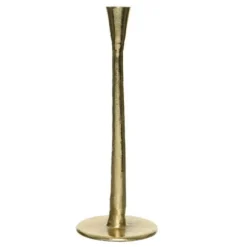 Bougeoir en aluminium doré - 35 cm