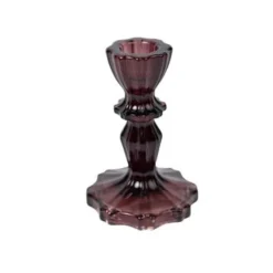 Bougeoir en verre - Astrid - 8,8 x 16,5 cm - Couleur au choix