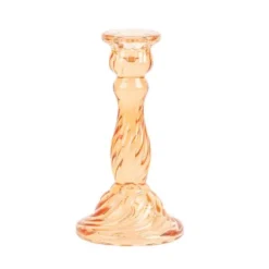 Bougeoir en verre - Astrid - 8,8 x 16,5 cm - Couleur au choix