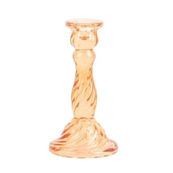 Bougeoir en verre - Astrid - 8,8 x 16,5 cm - Couleur au choix