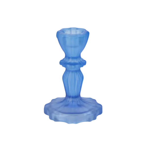 Bougeoir en verre - Astrid - 8,8 x 16,5 cm - Couleur au choix