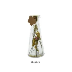 Bougeoir en verre - Astrid - 8,8 x 16,5 cm - Couleur au choix