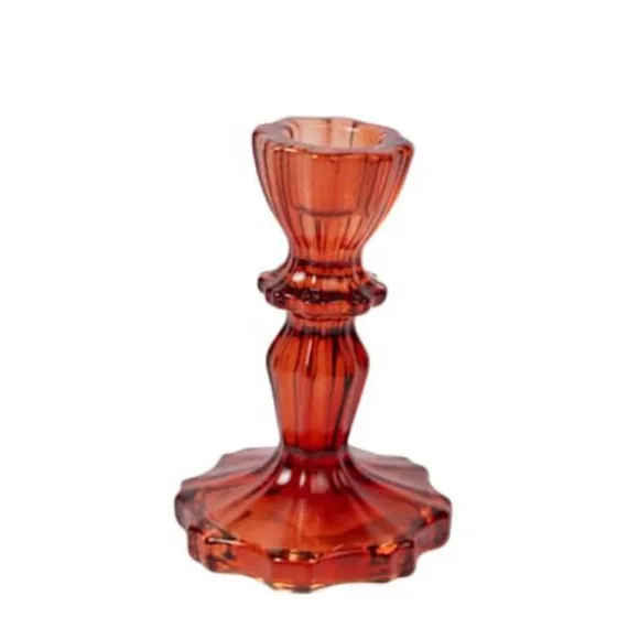 Bougeoir en verre - Astrid - 8,8 x 16,5 cm - Couleur au choix
