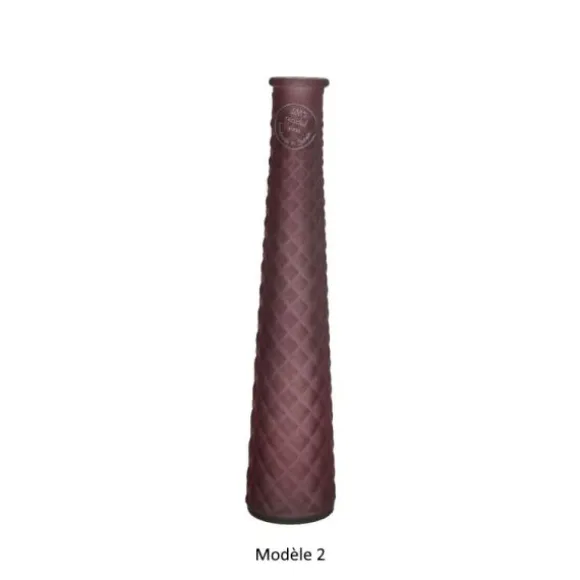 Bougeoir en verre en forme de flacon - 20 cm - Couleur au choix