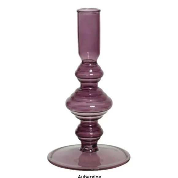 Bougeoir en verre en forme de flacon - 20 cm - Couleur au choix
