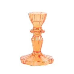 Bougeoir en verre - Salvia - 7,8 x 11 cm - Couleur au choix