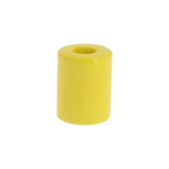 Bougeoir rond jaune citron en céramique - 5 x 6 cm