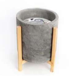 Bougie dans pot en ciment - 20cm