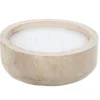 Bougie dans un pot en bois - 20 cm