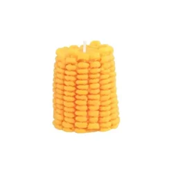 Bougie d'automne en forme d'épi de maïs jaune - 6,5 x 5,3 cm