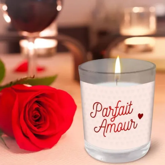 Bougie en verre - Parfait Amour - Saint-Valentin - Collection Chéri Chérie