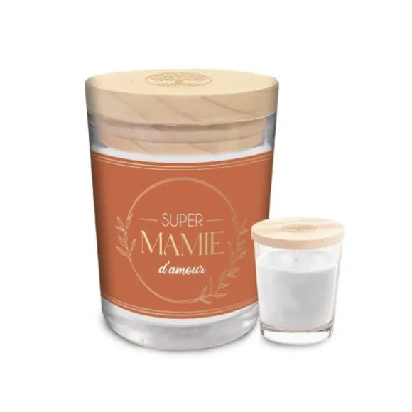 Bougie en verre - Super Mamie d'amour - Mamie - Collection Mamie d'Amour