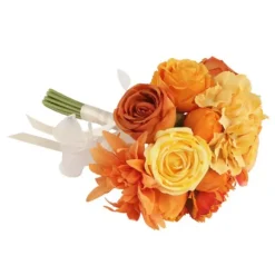 Bouquet de fleurs artificielles en polyester - Sunrise - 20 x 32 cm