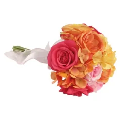Bouquet de fleurs artificielles en polyester - Bloom - 20 x 32 cm