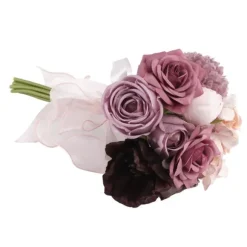 Bouquet de fleurs artificielles en polyester - Romance - 20 x 32 cm