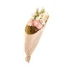 Bouquet de fleurs Dinky blanc et rose - 13 x 50 cm