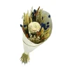Bouquet de fleurs Sola naturel et bleu - 50 cm
