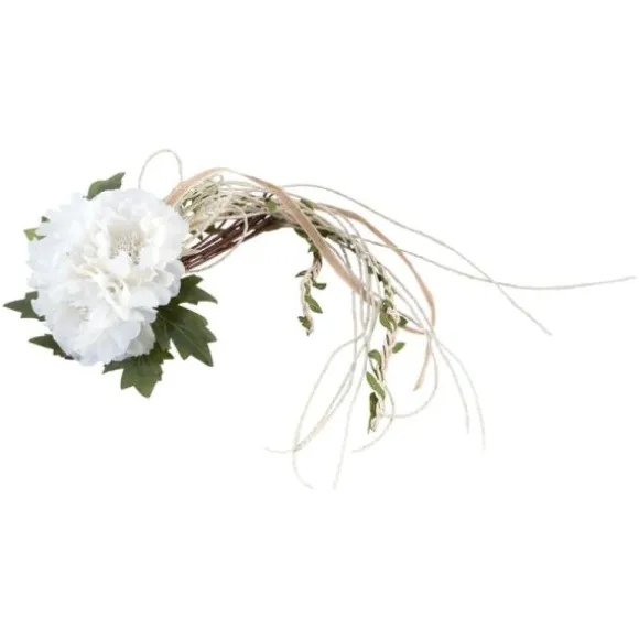 Bouquet de 3 pivoines blanches - 15 x 10 x 40 cm - Collection Voile de Douceur