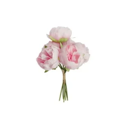 Bouquet de 6 Pivoines - 27,5 cm - Couleur au choix
