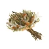 Bouquet de table automnal vintage - Vert, ambre et or - 19 cm
