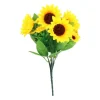 Bouquet de tournesol, fleurs et feuillage - 30 cm