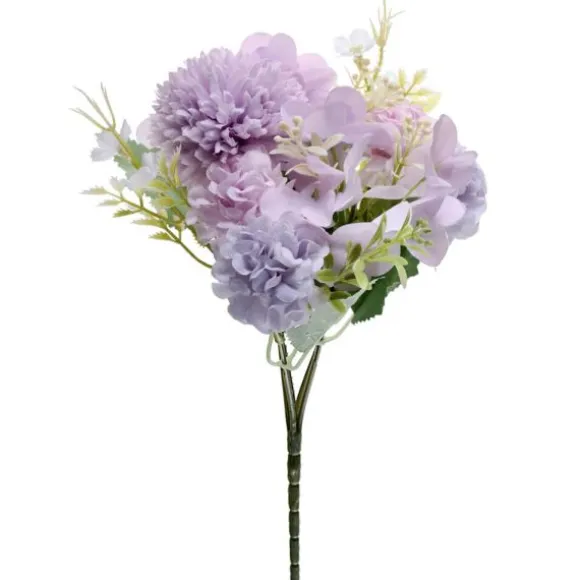 Bouquet romantique - 23 x 31 cm - Couleur Parme