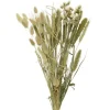 Bouquet sur tige de fleurs séchées blanches - 45 cm