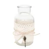 Bouteille avec dentelle et déco