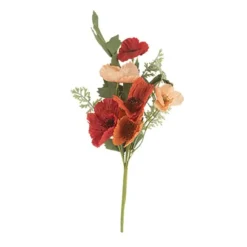 Branche avec fleurs et feuillage - 35 cm - Collection Time to Disco