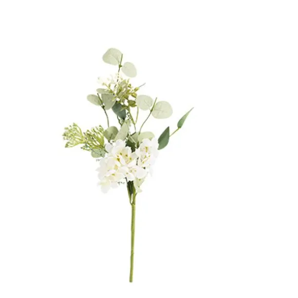 Branche avec fleurs et feuillage - 35 cm - Collection Greenery