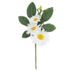 Branche de marguerites et feuillage - 15 cm