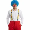 Bretelles jaunes à pois de Clown