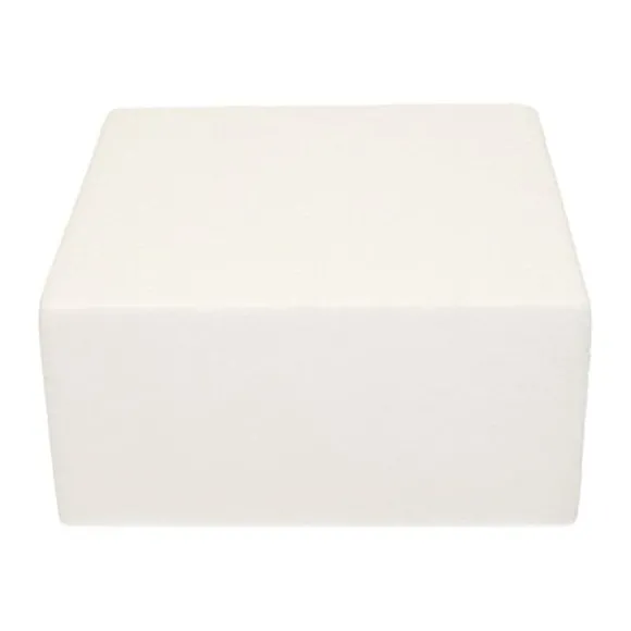 Cake Dummy carré en polystyrène - 20 x 20 x 10 cm