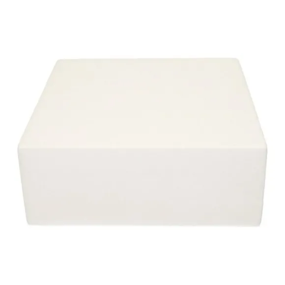 Cake Dummy carré en polystyrène - 25 x 25 x 10 cm