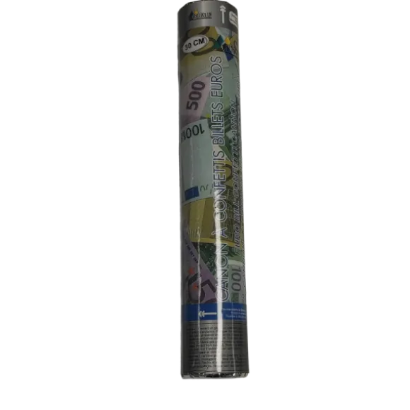 Canon à confettis Billets en Euros - 30 cm
