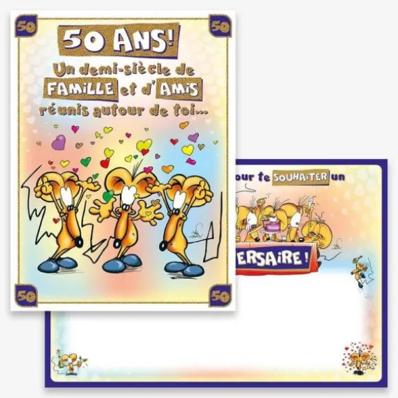 Carte d'Anniversaire Géante avec Enveloppe - 20 ans