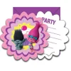 6 Cartes d'Invitation Trolls