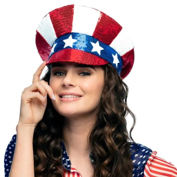 Casquette à sequins USA