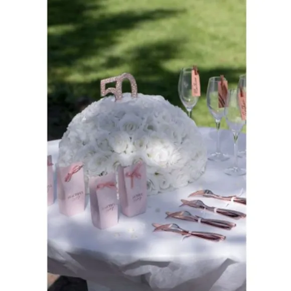 Centre de table Bouquet de Roses - Blanc