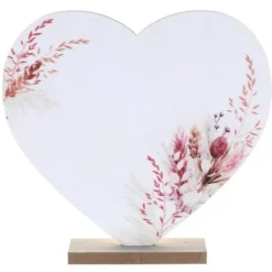Centre de table Cœur - 19 x 18 cm - Romance Champêtre