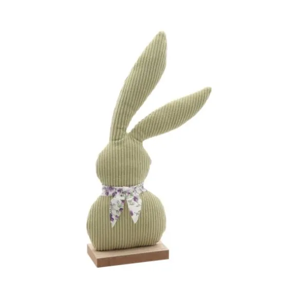 Centre de table - Lapin aux grandes oreilles en velours - 14 x 8 x 27 cm - Couleur au choix